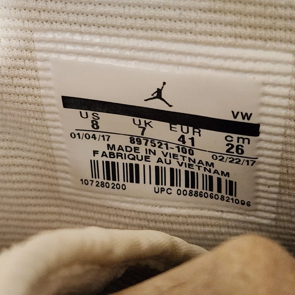 Nike Jordan 2 Retro Deconsructed Sail 2017 Size 8